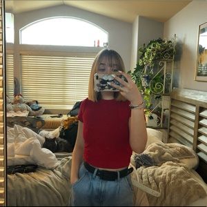 red t-shirt